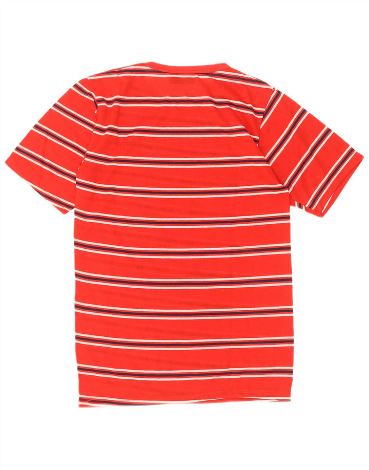 Vintage Ανδρικό T-Shirt Top Μικρό κόκκινο ριγέ ακρυλικό