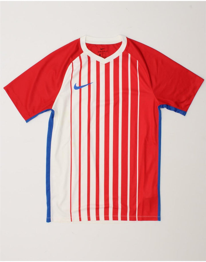 Ανδρικό μπλουζάκι Nike Dri Fit T-shirt, μικρό κόκκινο ριγέ πολυεστέρα