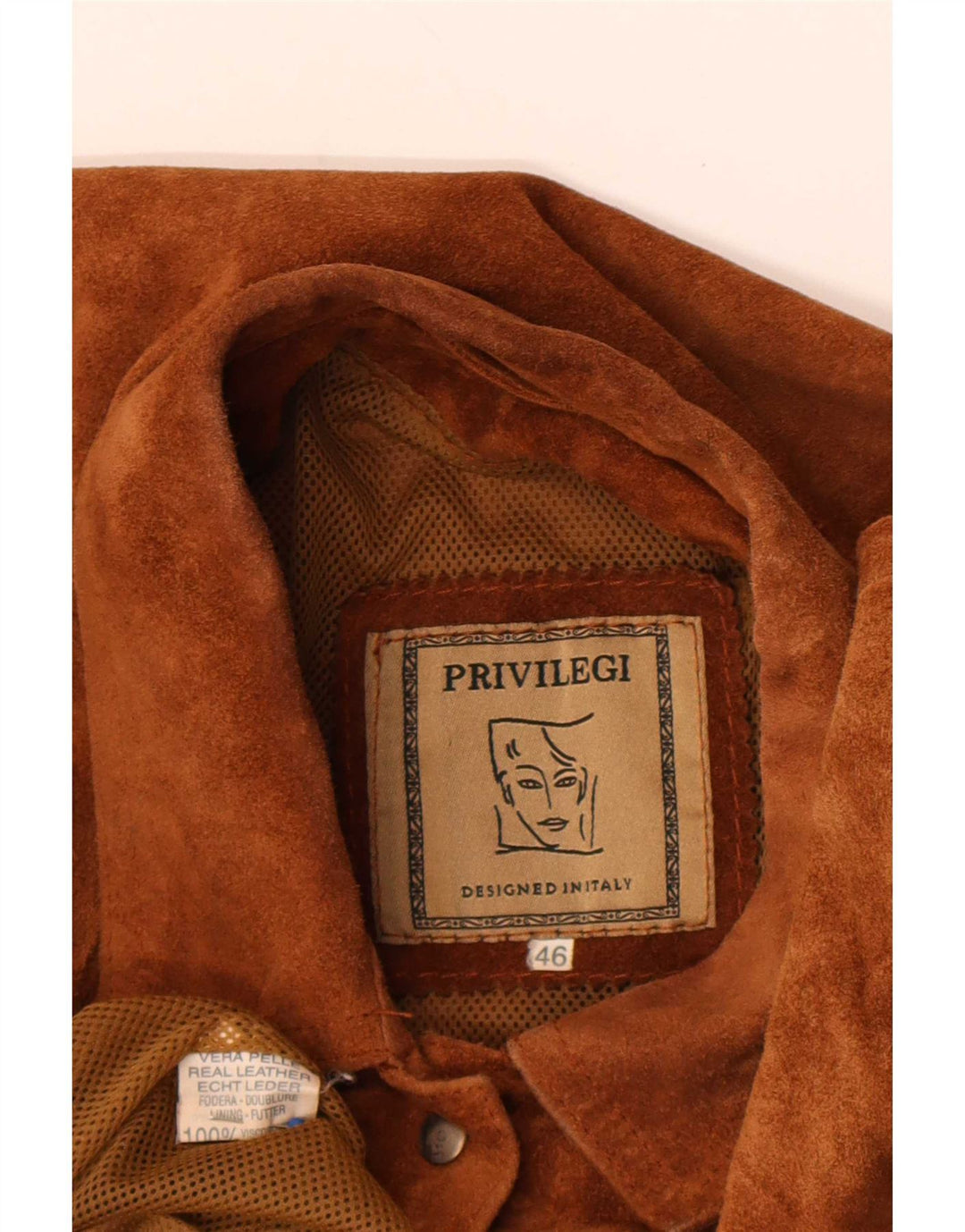 Privilegi Γυναικείο Suede Jacket IT 46 Large Brown Δερμάτινο
