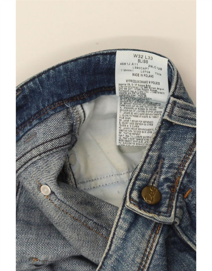 LEE Womens Bliss Bootcut Jeans W32 L33 Μπλε βαμβακερό