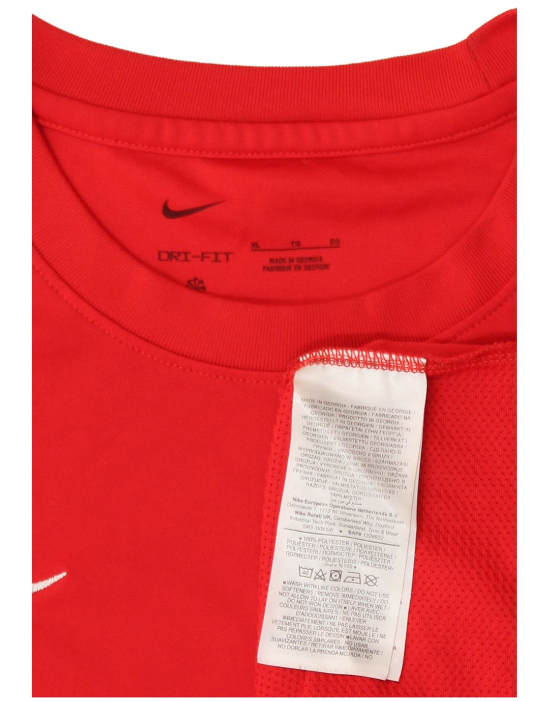 Ανδρικό T-shirt Nike Dri Fit Top XL Red Polyester
