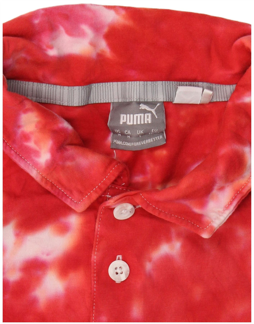 Ανδρικό πουκάμισο πόλο PUMA Μεγάλη Κόκκινη Βαφή γραβάτας