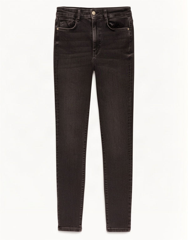 Zara Γυναικείο Ψηλόμεσο Skinny Jeans EU 40 Medium W30 L27 Μαύρο