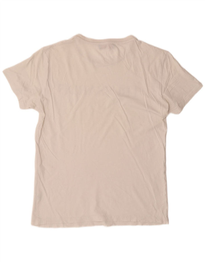 Ανδρικό γραφικό T-shirt Trussardi Jeans Top Medium Off White