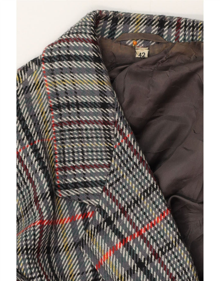 VINTAGE Γυναικείο Σετ Φούστας 2 τεμαχίων IT 42 Medium W30 Grey Check