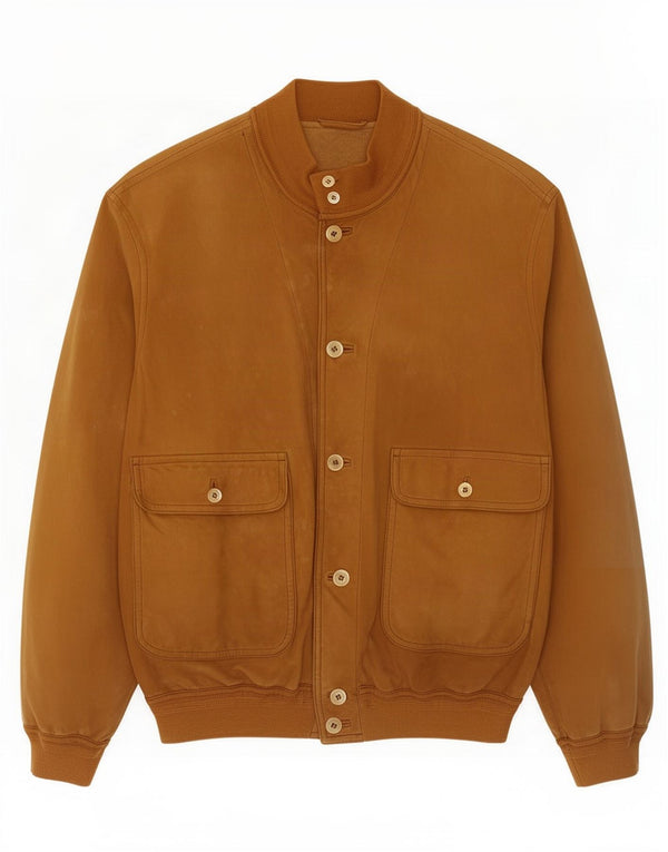 Enrico Mandelli Ανδρικό Suede Bomber Jacket UK 42 XL Brown