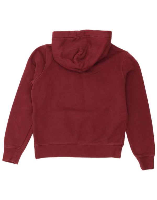 Jack Wills Γυναικείο γραφικό υπερμεγέθη κουκούλα UK 10 Small Burgundy