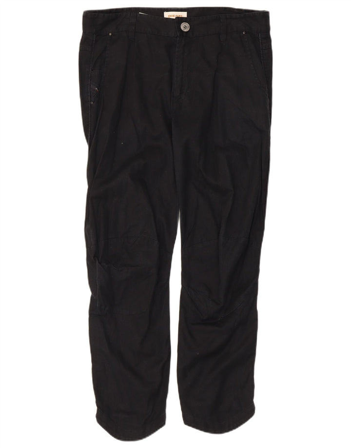 Diesel Γυναικείο Cropped Παντελόνι W32 L25 Μαύρο Βαμβακερό