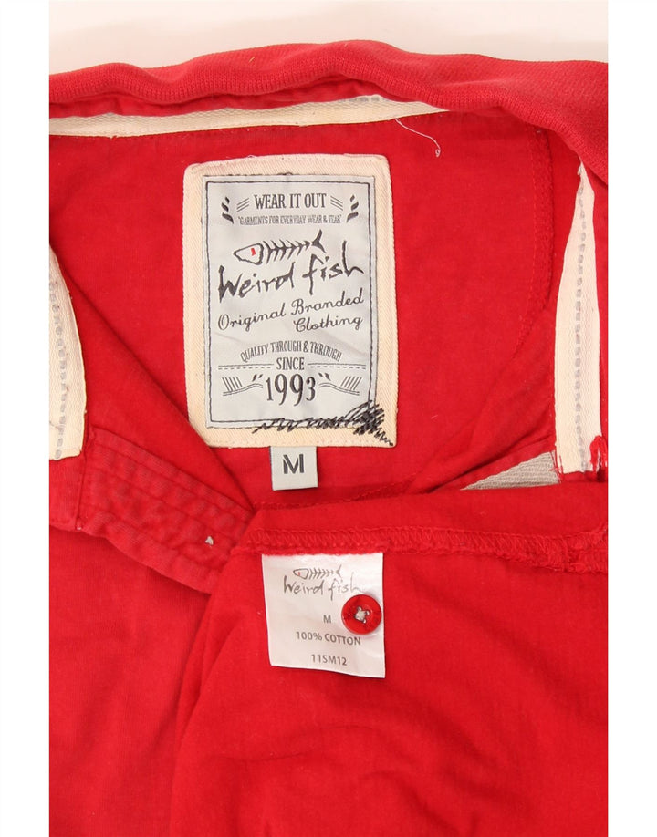 WEIRD FISH Mens Polo Shirt Medium Red Cotton Vintage Weird Fish and Second-Hand Weird Fish from Messina Hembry 