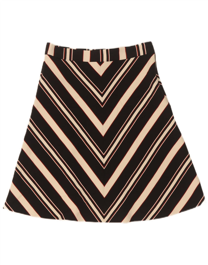 Zara Γυναικεία Φούστα A-Line Small W28 Μαύρη ριγέ