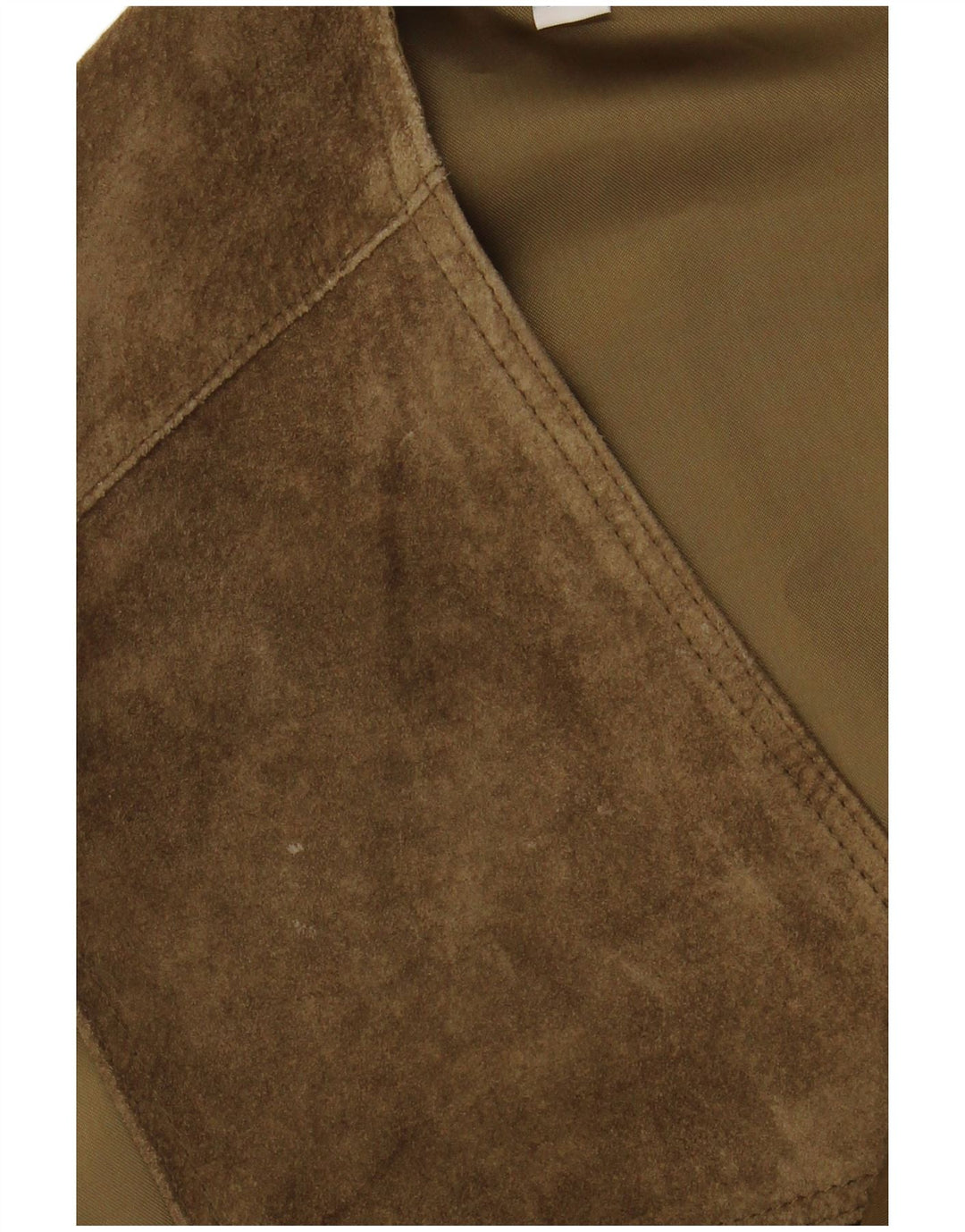 PIONIER Ανδρικό Suede Gilet UK 22 3XL Δερμάτινο Χακί