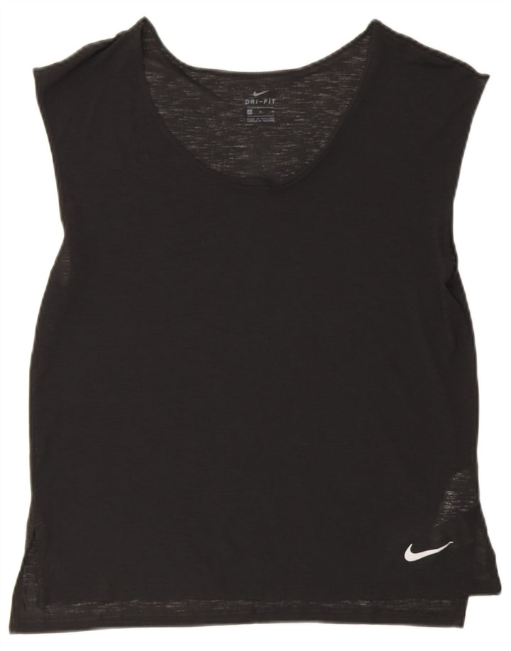 Γυναικείο γιλέκο Nike Dri Fit Top UK 14 Μεσαίο μαύρο πολυεστέρα