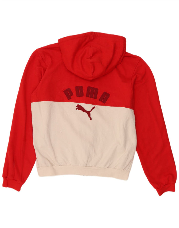 Ανδρικό πουλόβερ με κουκούλα με φερμουάρ Puma, μεσαίο κόκκινο, βαμβακερό
