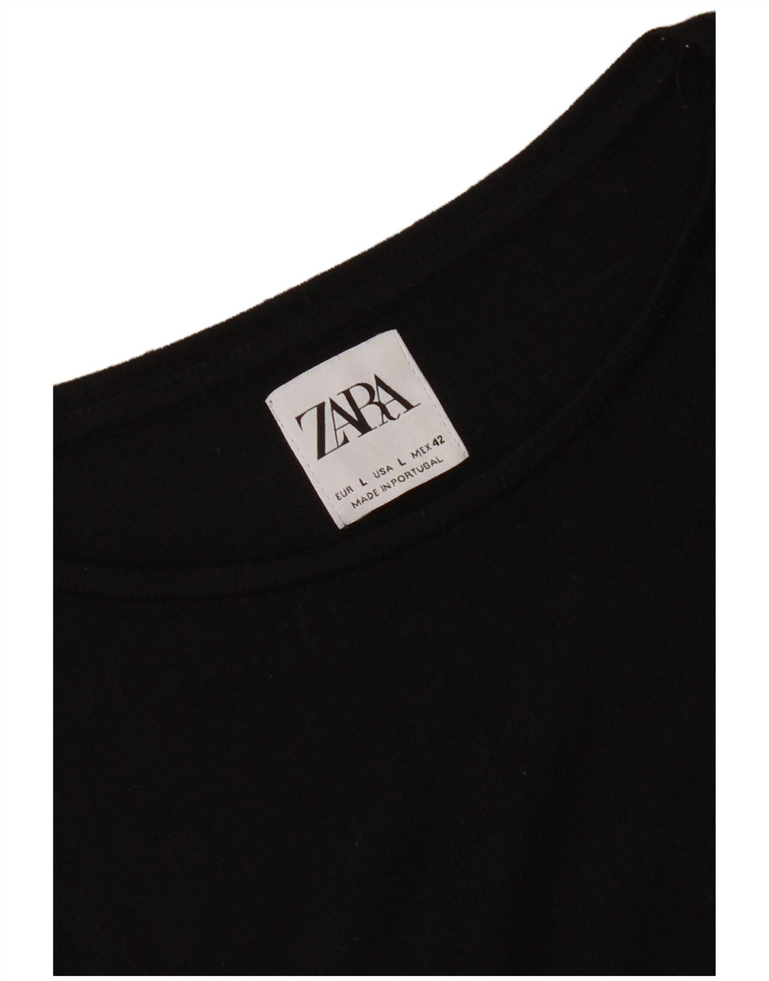 Zara Γυναικείο T-Shirt Top UK 16 Large Black
