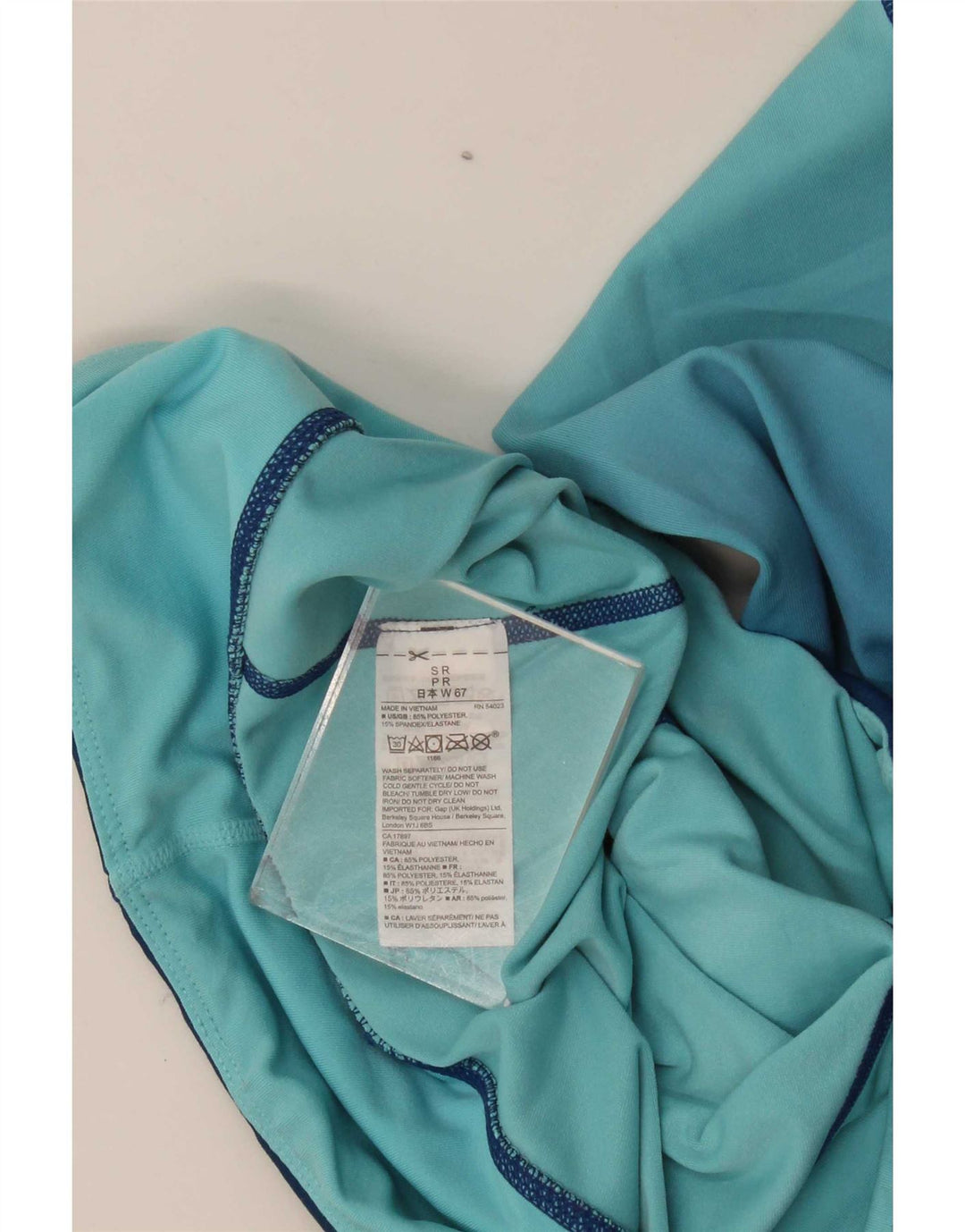 Gap Γυναικεία κολάν Crop UK 10 Small Blue Colourblock Πολυεστέρας