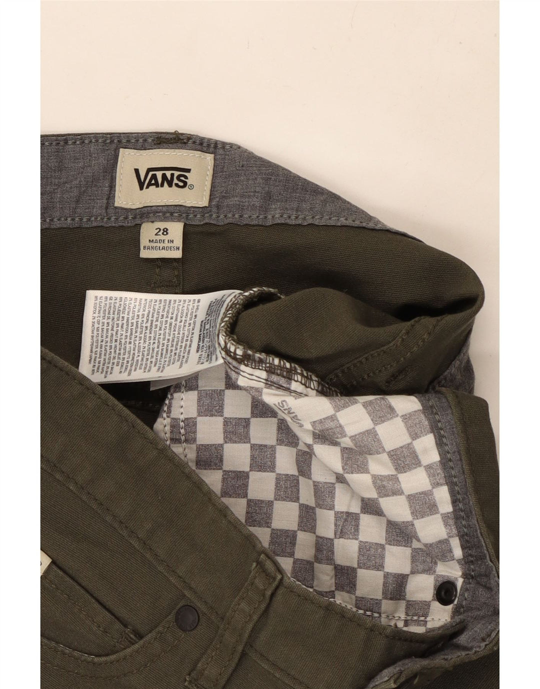 VANS Ανδρικό σορτς casual W28 από βαμβακερό χακί