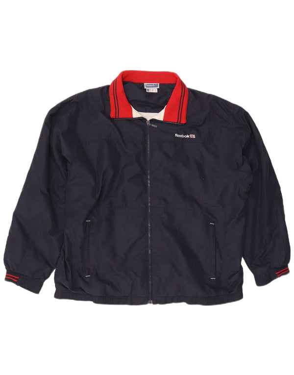 Ανδρική αθλητική φόρμα γραφικών Reebok Top Jacket XL Navy Blue Polyester