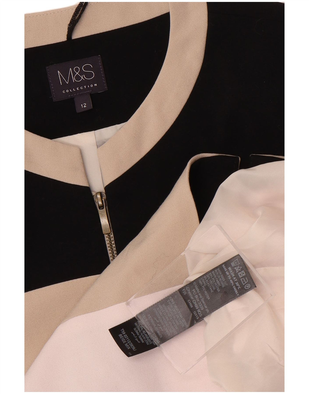 Marks & Spencer Γυναικείο μπουφάν UK 12 Medium Beige Colourblock