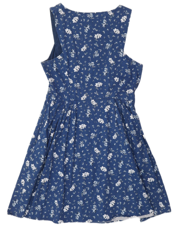 Jack Wills Γυναικείο Αμάνικο Φόρεμα UK 12 Medium Navy Blue Floral