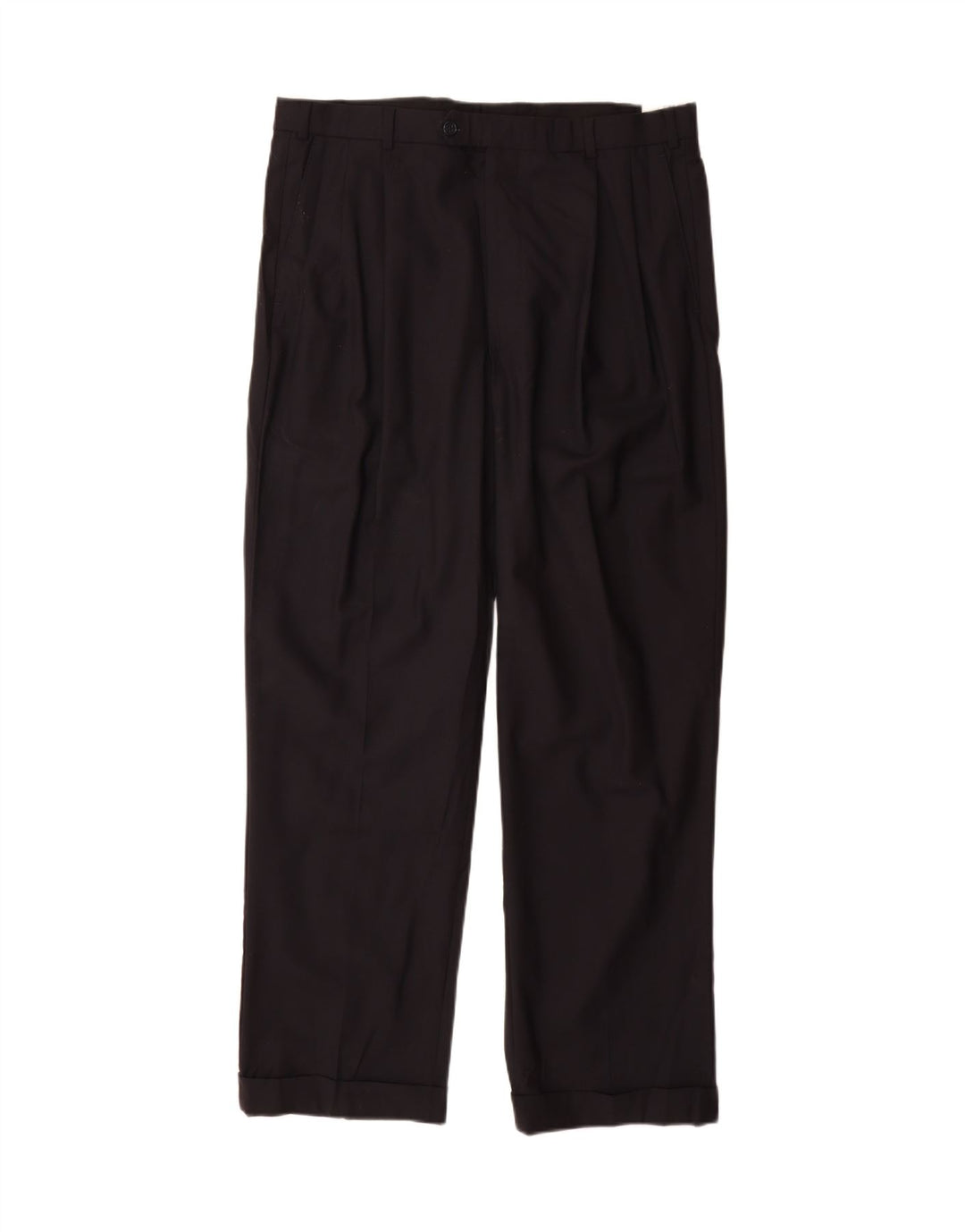 Brooks Brothers Ανδρικό 346 παντελόνι με καρφίτσα W36 L32 Navy Blue Wool