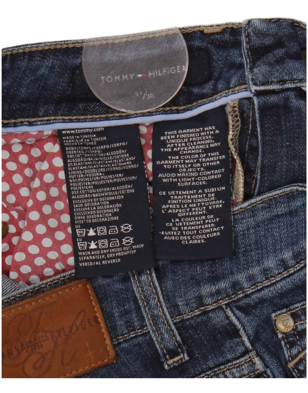 Γυναικείο τζιν μποτάκι TOMMY HILFIGER W27 L30 Navy Blue Cotton