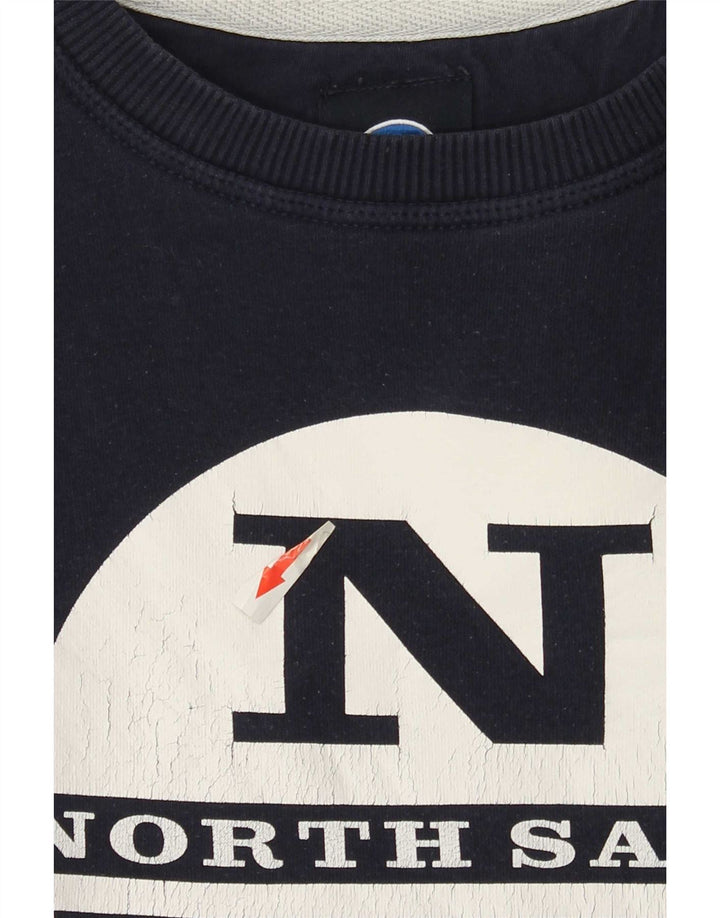 Ανδρικό γραφικό φούτερ North Sails Small Navy Blue βαμβακερό
