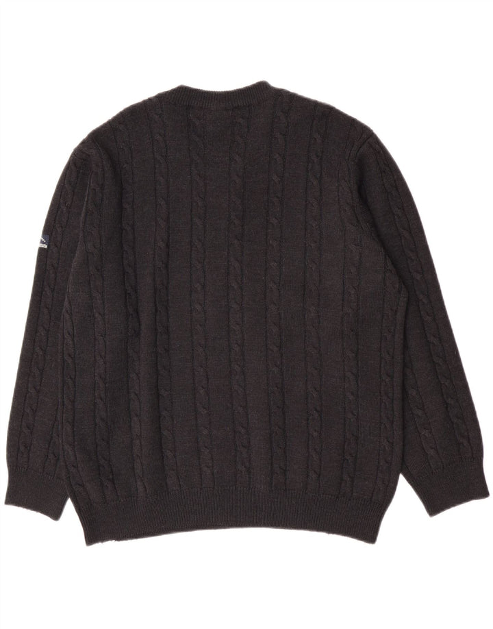 Ανδρικό πουλόβερ Navigare Crew Neck Jumper από μεγάλο γκρι μαλλί