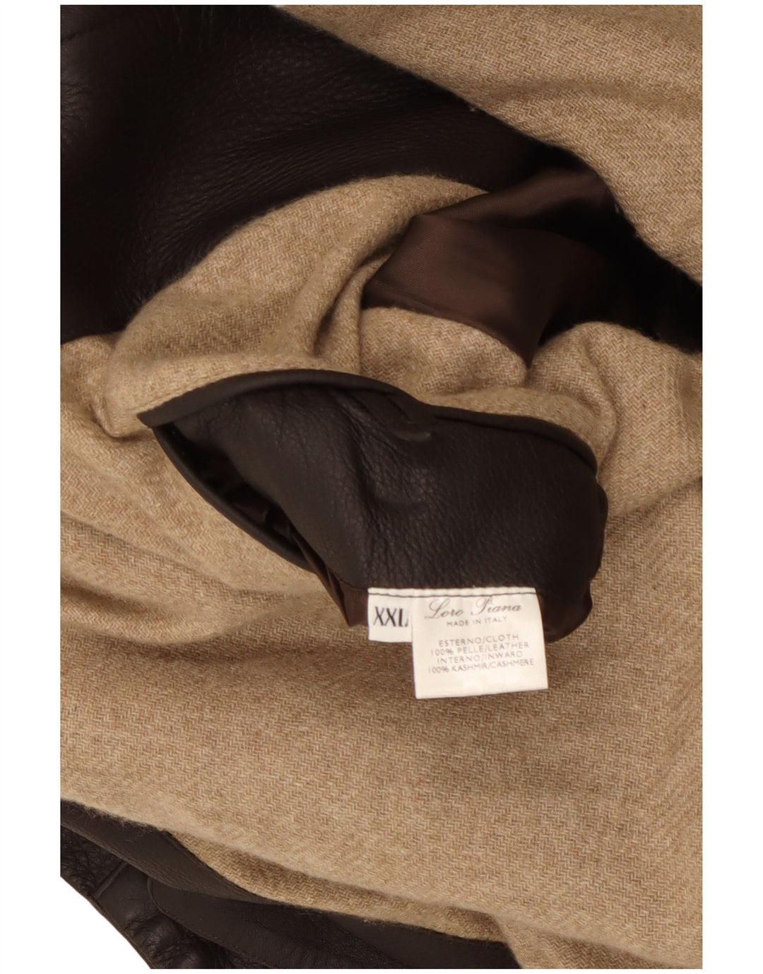 Loro Piana Ανδρικό Δερμάτινο Μπουφάν UK 44 2XL Καφέ Δερμάτινο