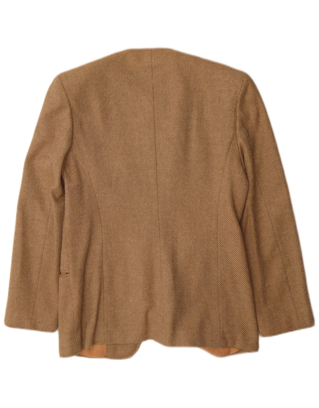 Elle Erre Γυναικείο Longline Blazer Jacket IT 44 Medium Beige Pinstripe