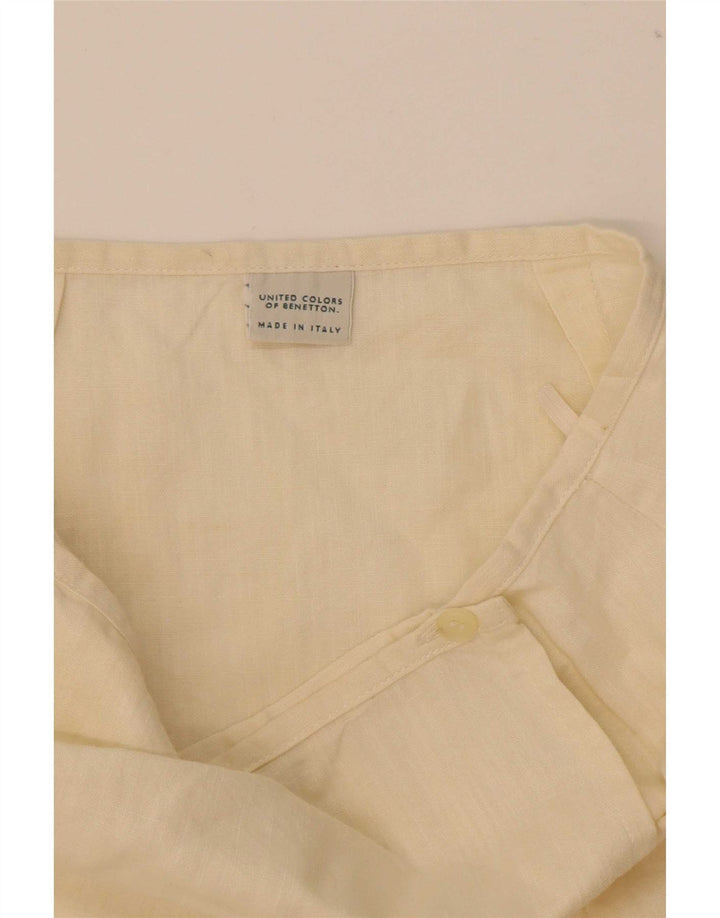 Γυναικεία Mini Wrap Φούστα Benetton IT 44 Medium W28 Beige βαμβακερή