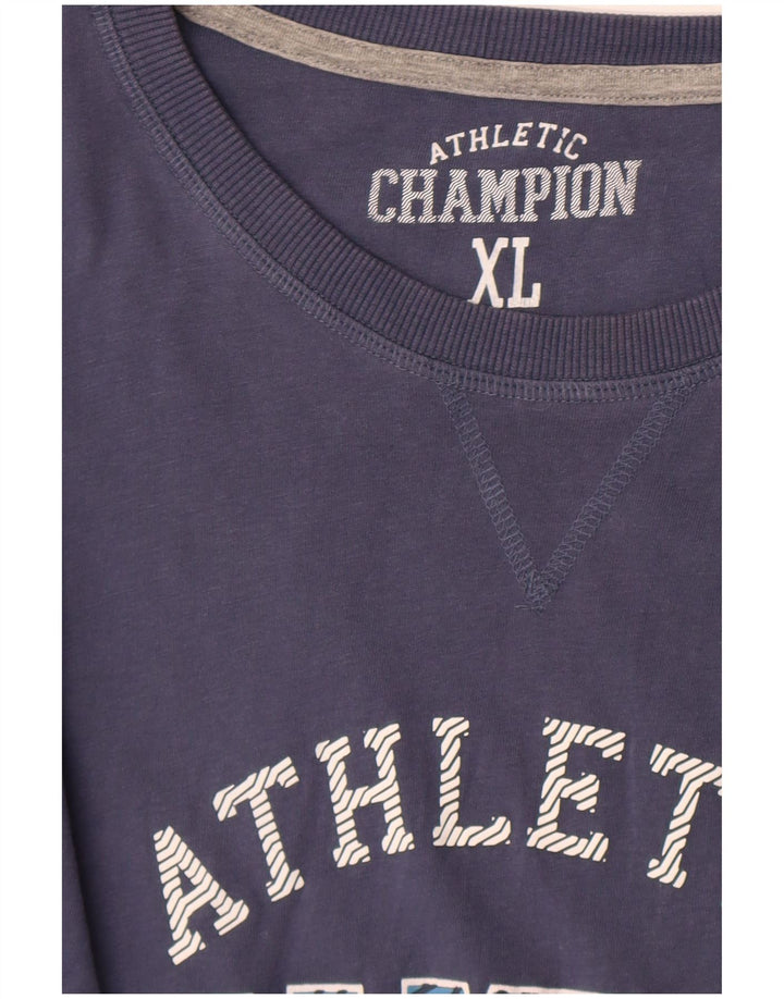 Champion Ανδρικό γραφικό τοπ μακρυμάνικο XL μπλε