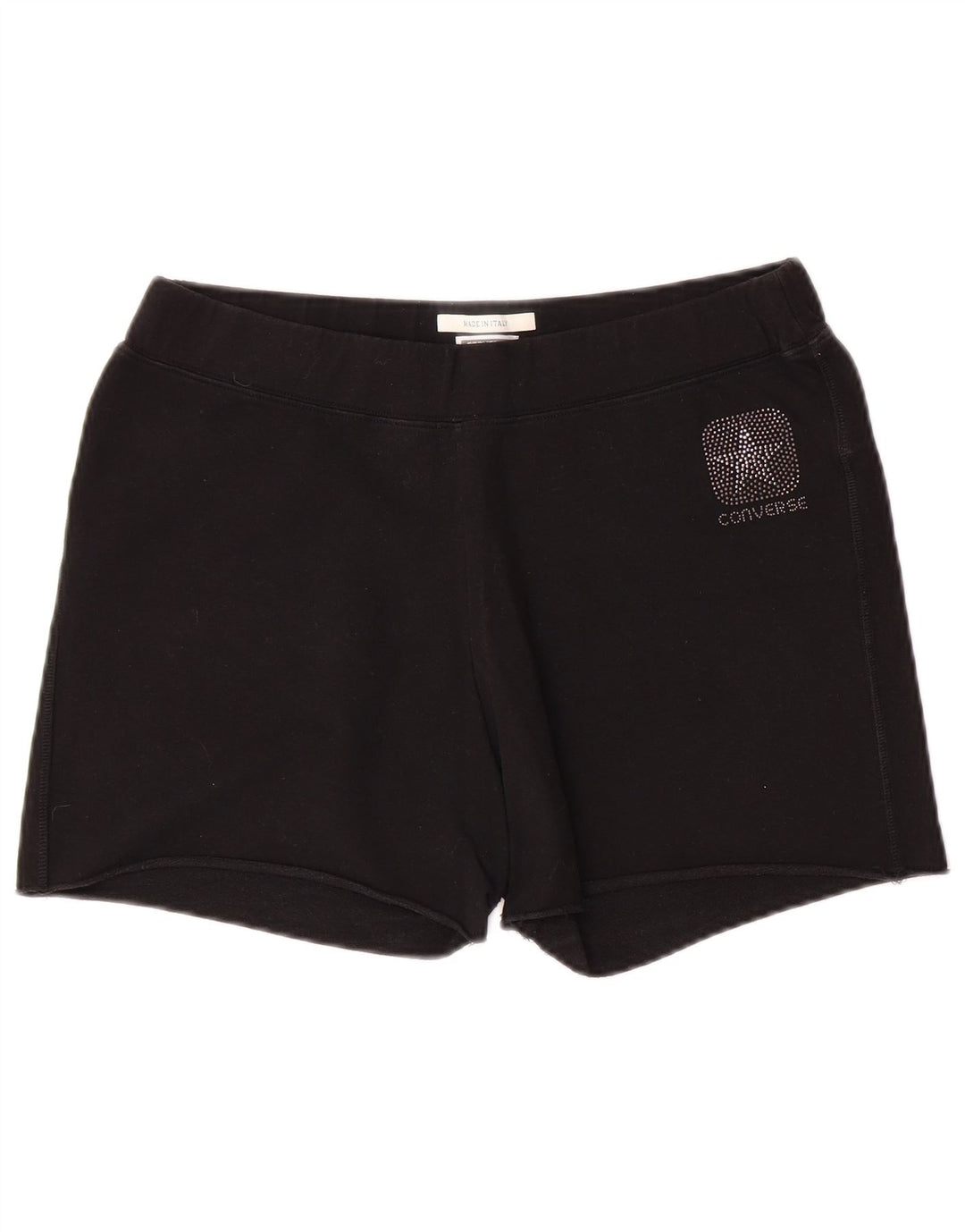 CONVERSE Womens Sport Shorts UK 12 Medium  Black Cotton
