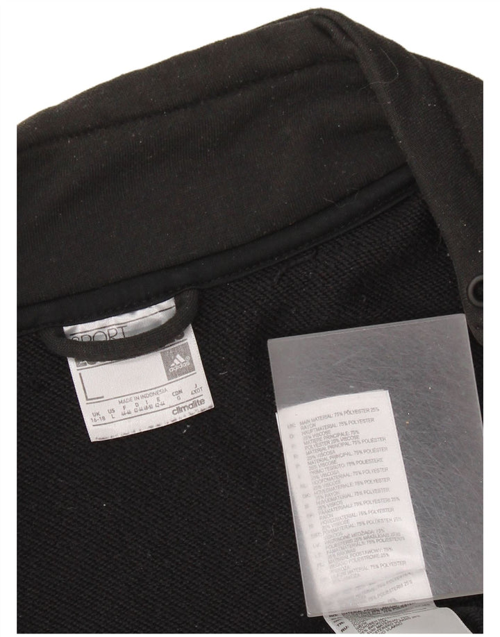 Adidas Γυναικεία φόρμα Climalite Top Jacket UK 16/18 Large Black Polyester
