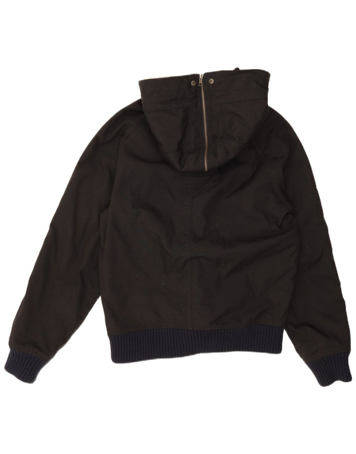 Woolrich Ανδρικό μπουφάν Bomber με κουκούλα UK 40 Large Black Polyamide