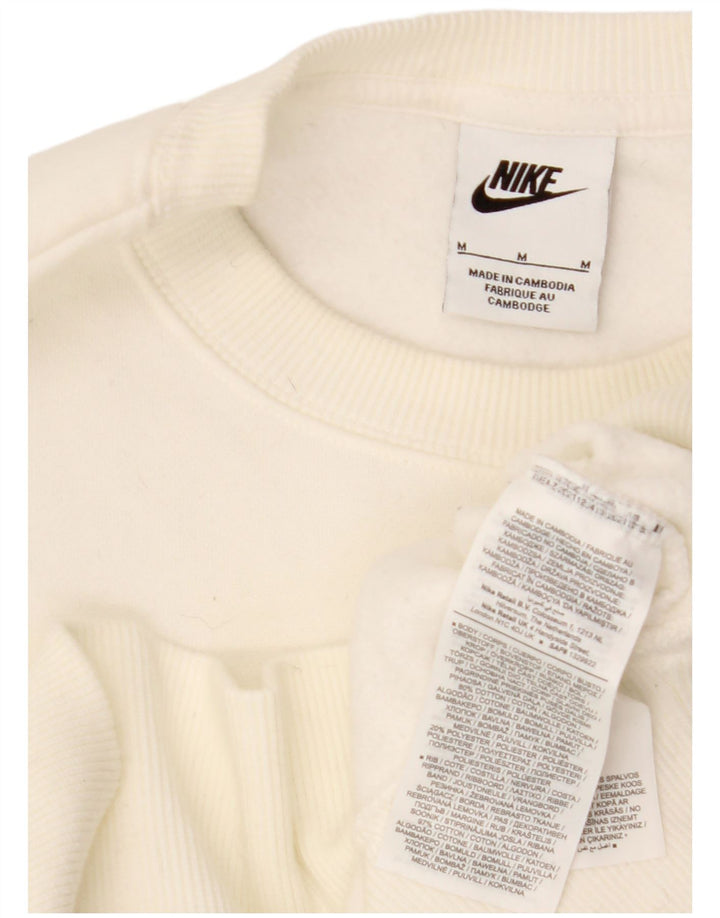 Γυναικείο φούτερ NIKE Crop Oversized Jumper UK 14 Μεσαίο λευκό βαμβακερό