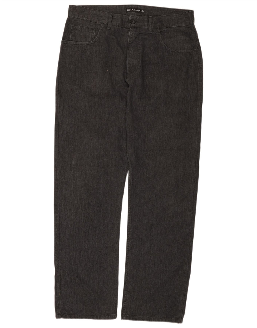 Ανδρικό ίσιο καθημερινό παντελόνι Marks & Spencer W34 L31 Γκρι Ψαροκόκκαλο