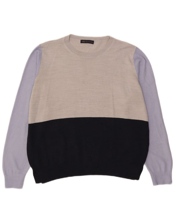 Marks & Spencer Γυναικείο πουλόβερ με λαιμό σκάφος UK 18 XL Μπλε χρώμα