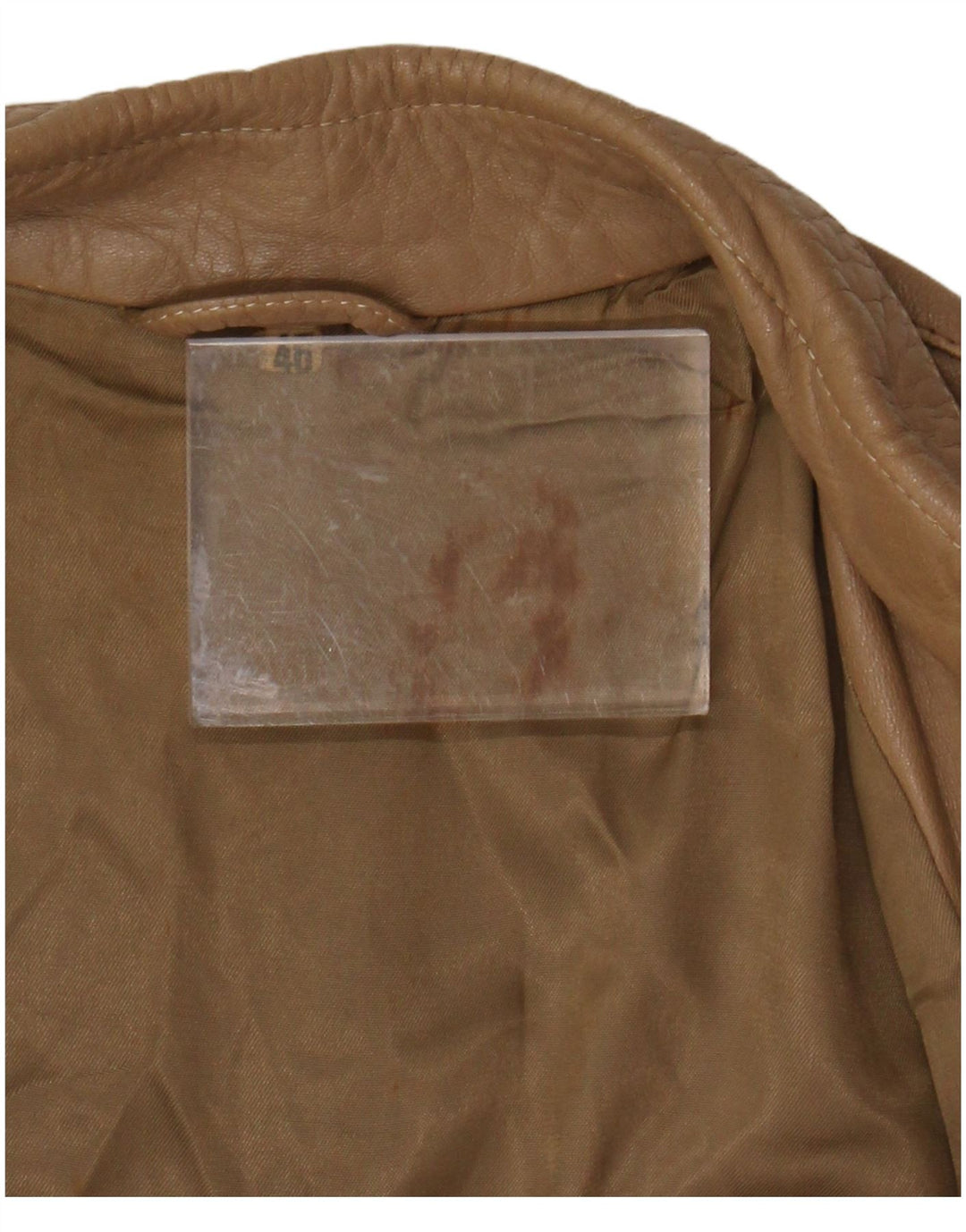 VINTAGE Γυναικείο Δερμάτινο Μπουφάν IT 46 Μεγάλο Καφέ