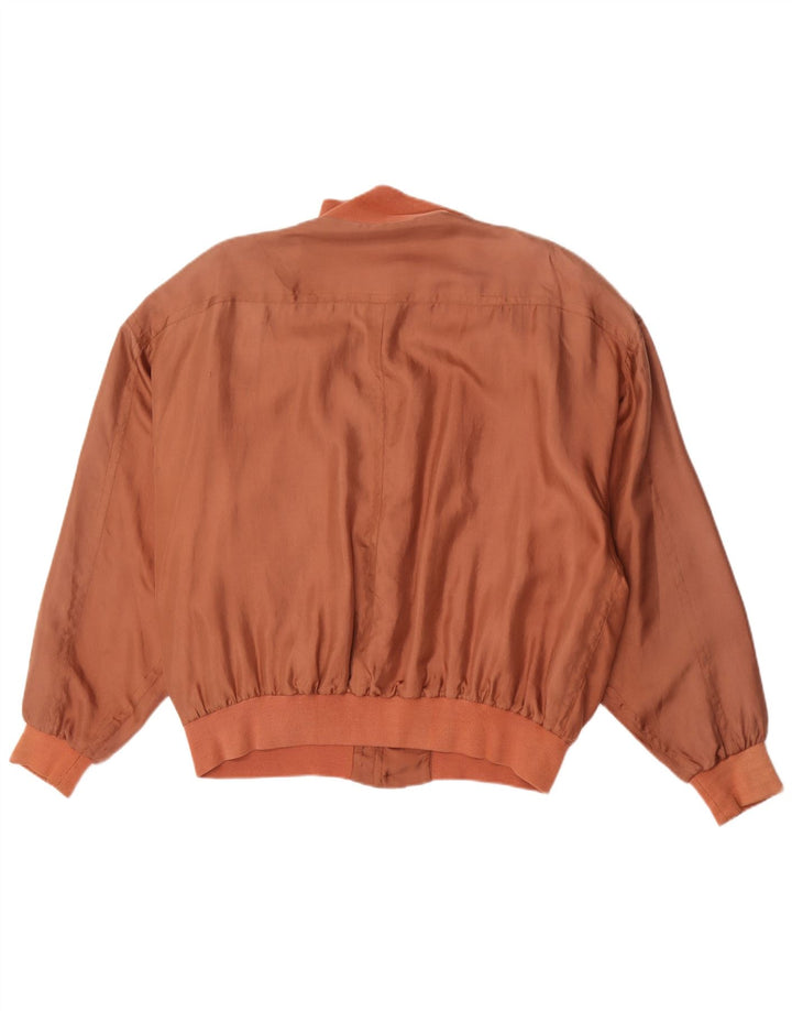 Vintage Ανδρικό Bomber Jacket UK 38 Medium Pink Silk