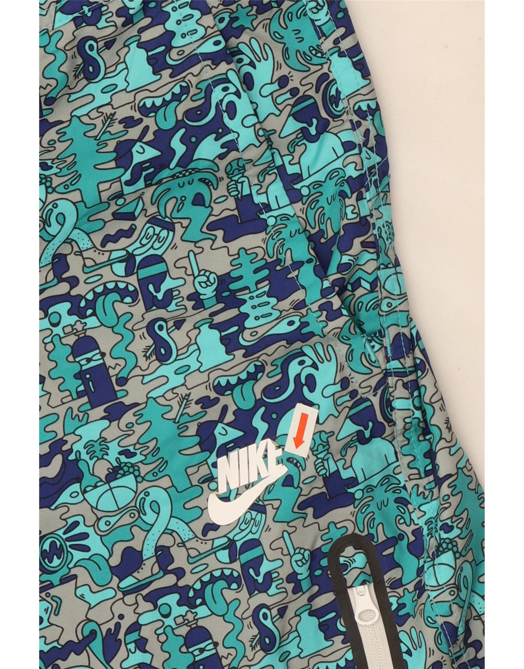 Ανδρικό γραφικό σορτς Nike Cargo W34 Μεγάλο τιρκουάζ πολυεστέρα