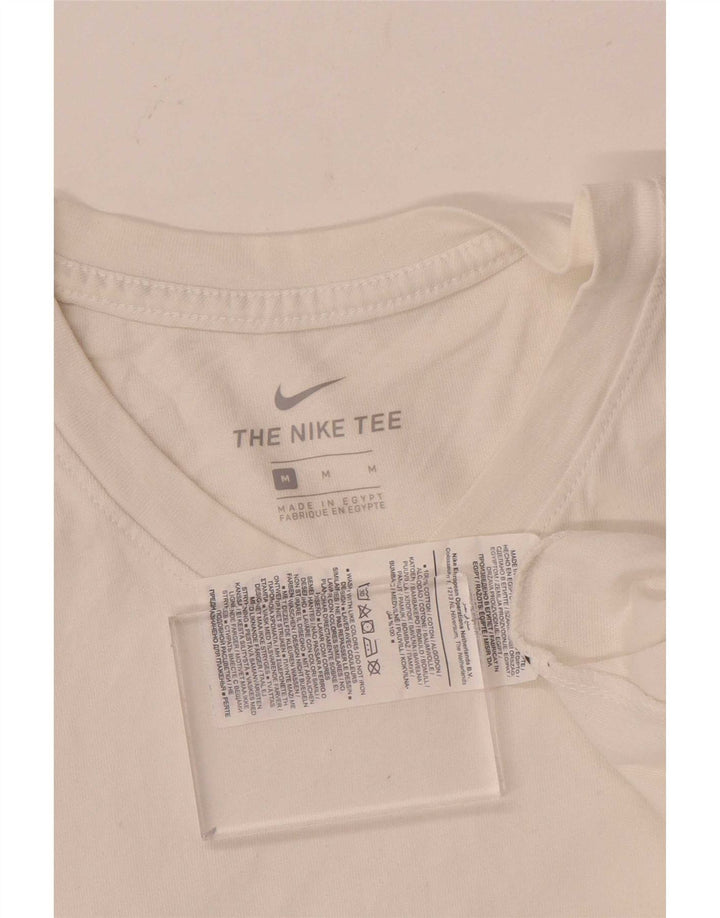 Ανδρικό μπλουζάκι Nike, μεσαίο λευκό βαμβακερό