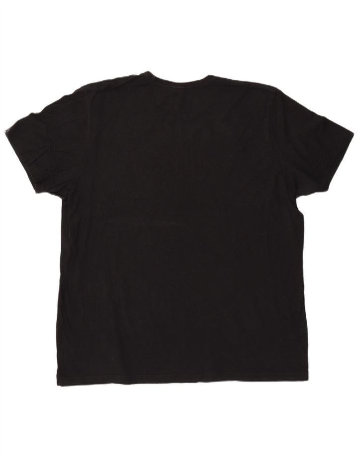 Ανδρικό γραφικό T-Shirt ADIDAS Top 2XL Μαύρο βαμβακερό