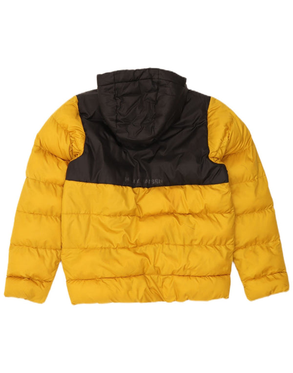 Μπουφάν Helly Hansen Boys με κουκούλα με επένδυση 13-14 ετών κίτρινο χρώμα