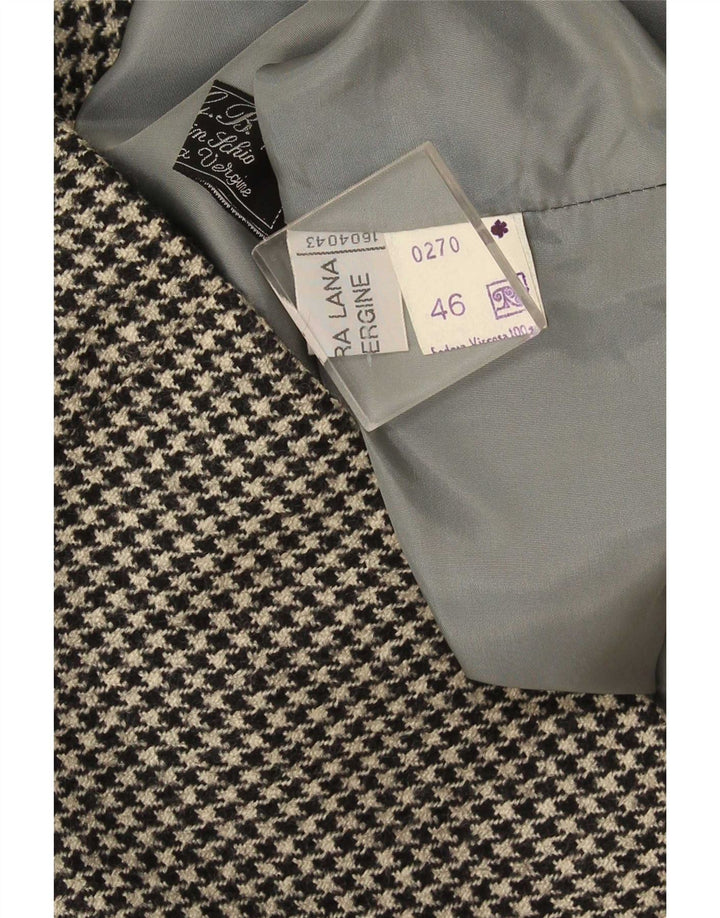 Vintage Γυναικείο Διπλό Μπουφάν Blazer IT 46 Large Black Houndstooth