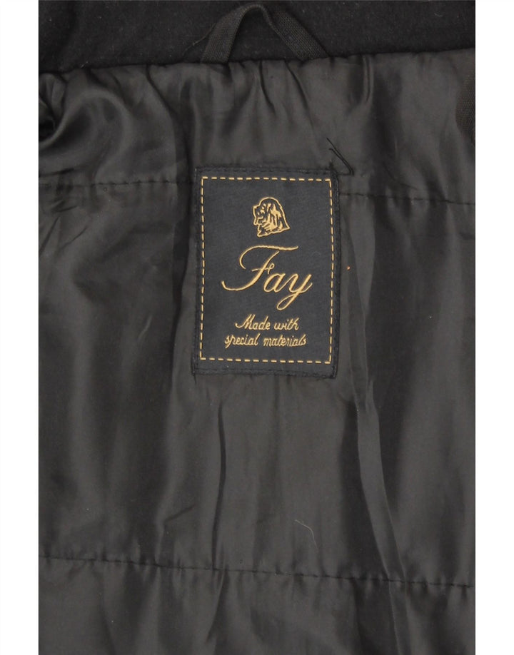 Fay Mens Utility Jacket UK 42 XL Μαύρο