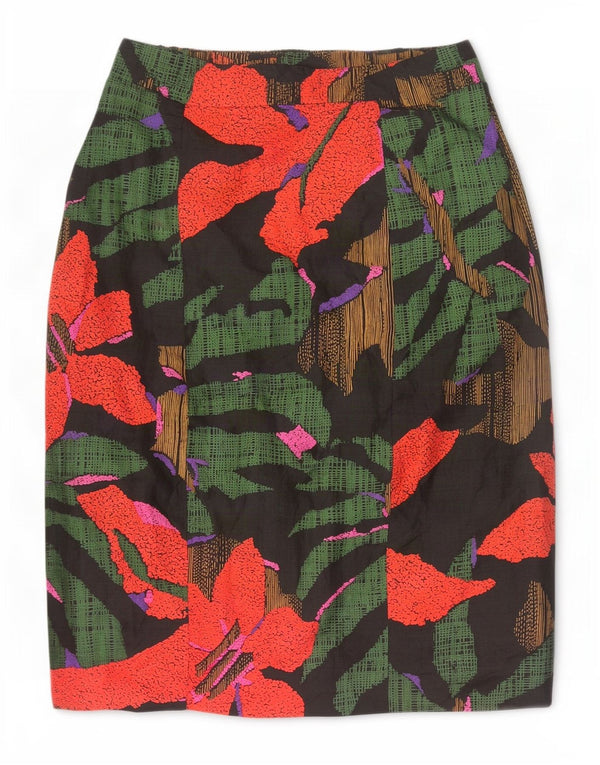 Vintage γυναικεία ίσια φούστα W24 XS Πολύχρωμη Floral