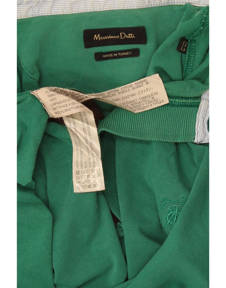 Ανδρικό πουκάμισο πόλο Massimo Dutti XL Πράσινο βαμβακερό
