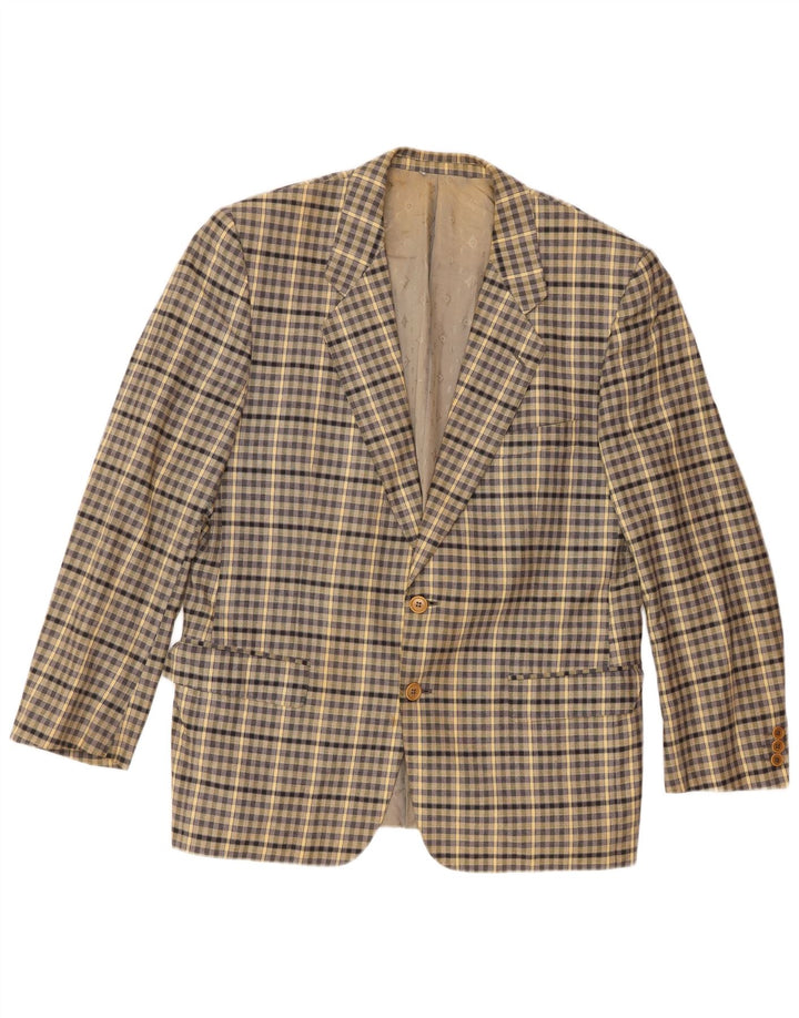 Roberta di Camerino Ανδρικό σακάκι με 2 κουμπιά σακάκι IT 52 XL Beige Gingham