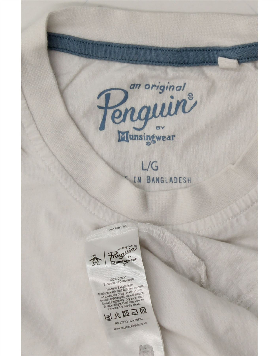 Ανδρικό T-Shirt PENGUIN Top μεγάλο λευκό βαμβακερό με στίγματα