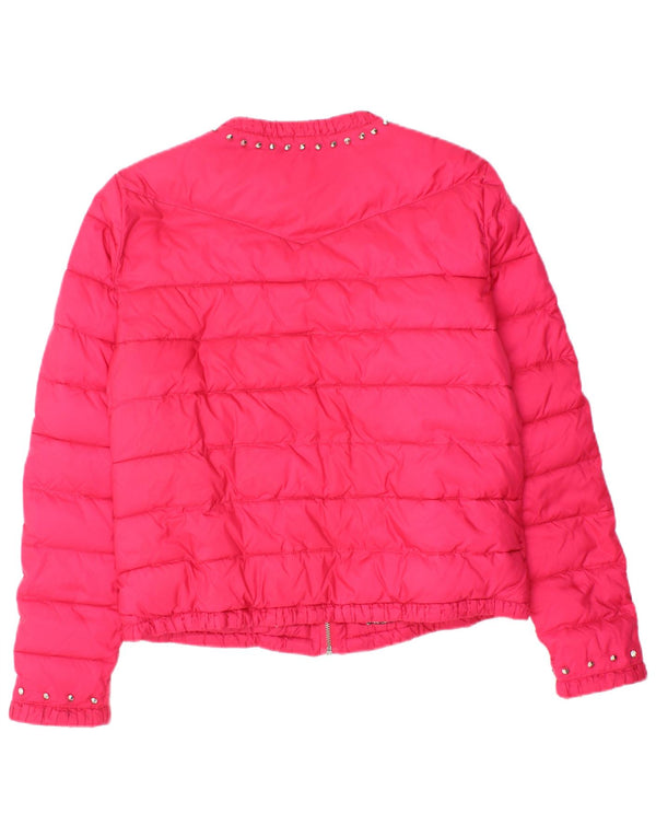 GUESS Womens Padded Jacket UK 12 Medium Pink Polyamide